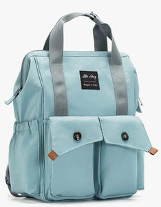 Ellie Waterproof Diaper Backpack- Blue