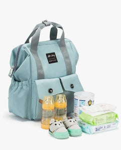 Ellie Waterproof Diaper Backpack- Blue